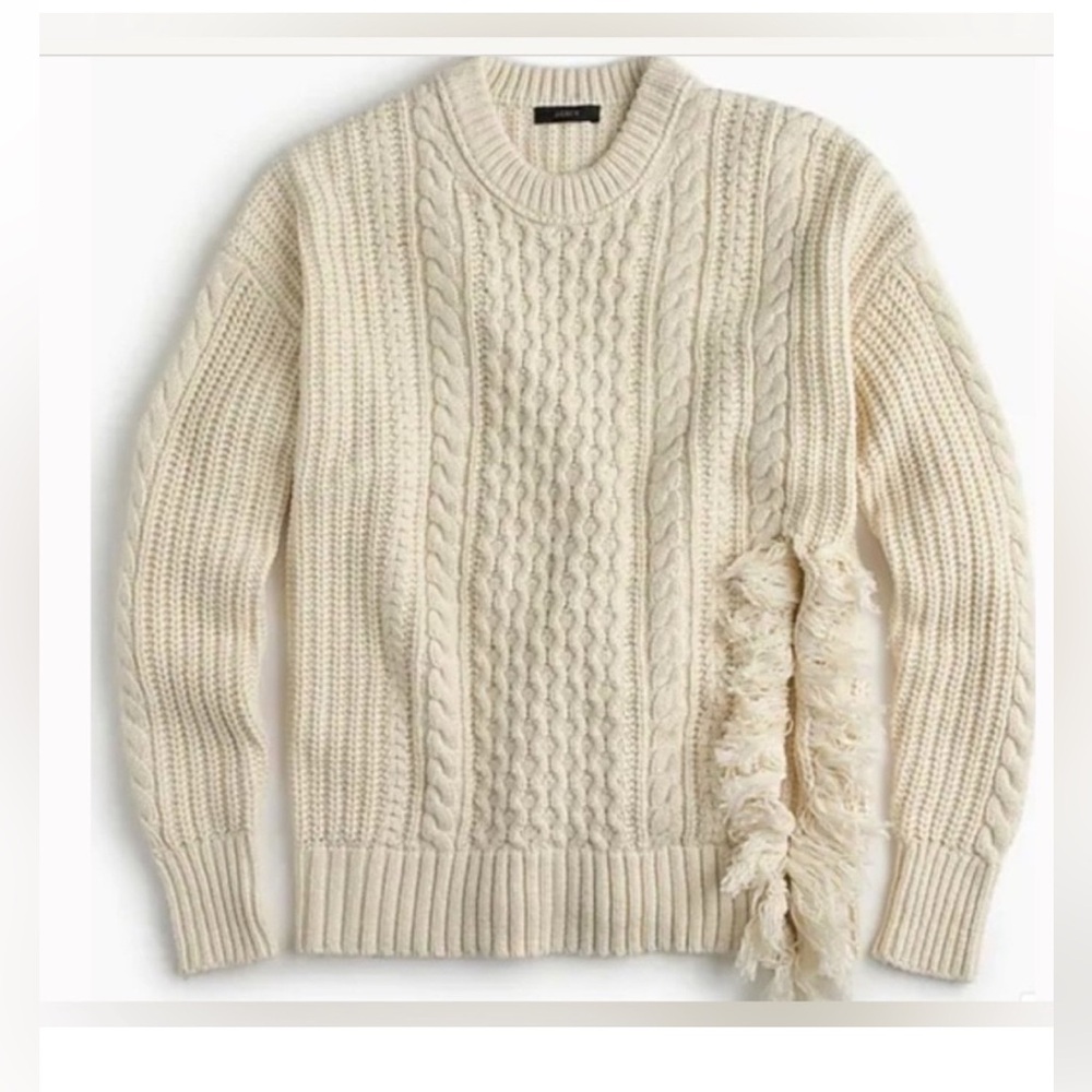 J. Crew Cream Cable Knit Sweater